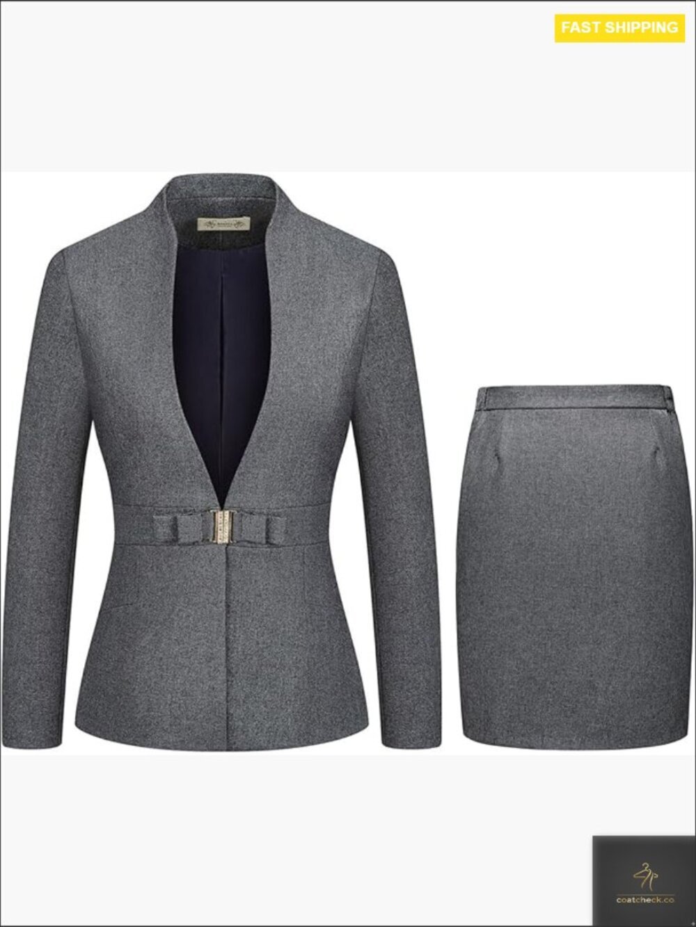 Professional Work Suit Set Pencil Skirt Blazer Elegant Business Attire
